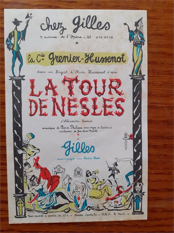 Programme de "La Tour de Nesles"