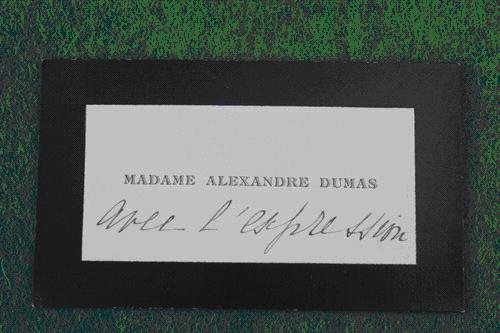 Carte de visite originale Madame Alexander Dumas