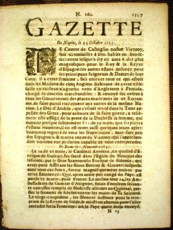 Gazette  N160 (1655)