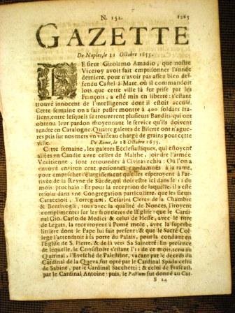 Gazette  N152 (1655)