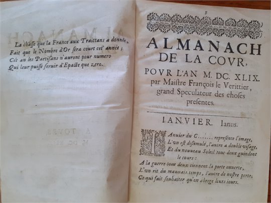 Mazarinade (Almanach de la Cour,1649)