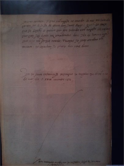 Les documents du XVI siecle