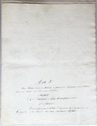 Manuscrit autograph du debut de l'act III de "Don Juan de Marana"