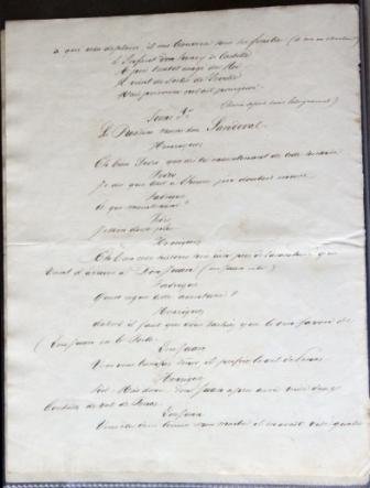 Manuscrit autograph du debut de l'act III de "Don Juan de Marana"