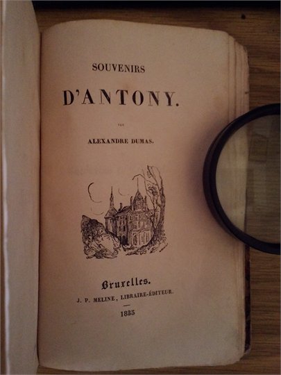 Dumas Souvenirs d'Antony