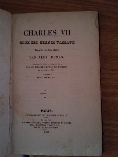 Dumas Charles VII chez ses grands vassaux