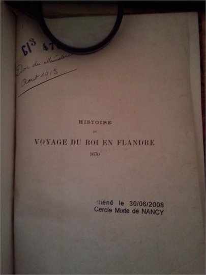 Baron de Vuoerden    Histoire du voyage du roi en Flandre 1670