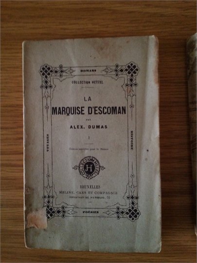 Dumas  La marquise d'Escoman (Les Drames Galants)