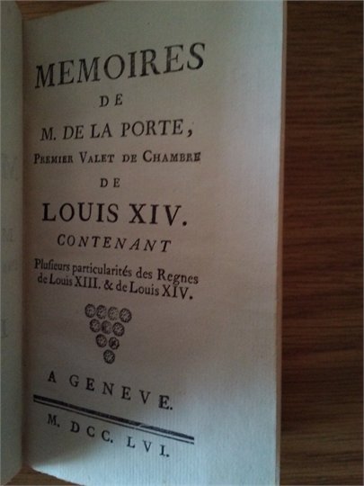 Memoires de m. de la Porte