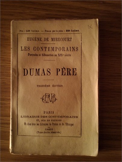 Eugène de Mirecourt  Dumas pere (les contemporaines)