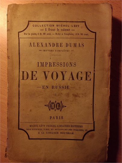 Dumas  Impressions de voyage en Russie