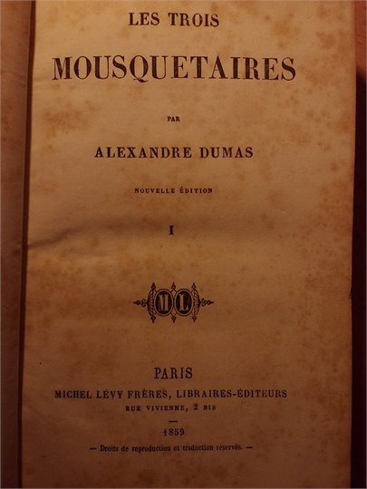 Dumas  Les trois mousquetaires (2t., 1859)