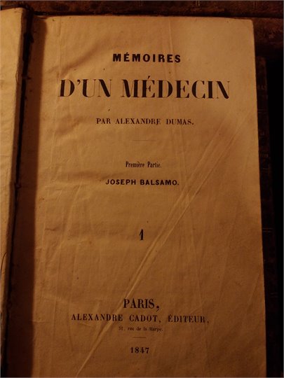 Dumas  Memoires d'un medecin