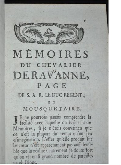 Memoires Chevalier de Ravanne