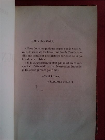 Dumas  Memoires d'un Policeman