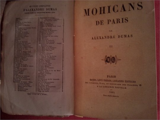 Dumas  Les Mohicans de Paris