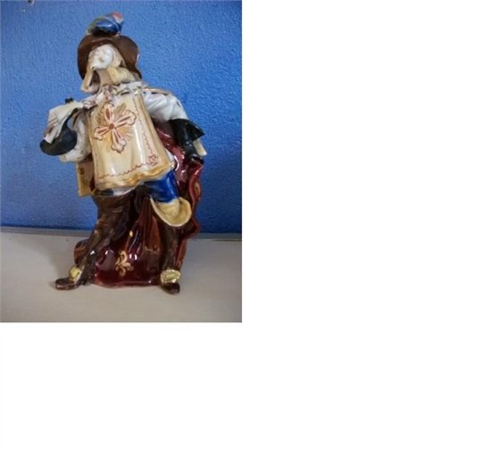 Vintage Italian faience musketeer