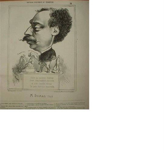 Caricature-portrait 1866 A. Dumas fils