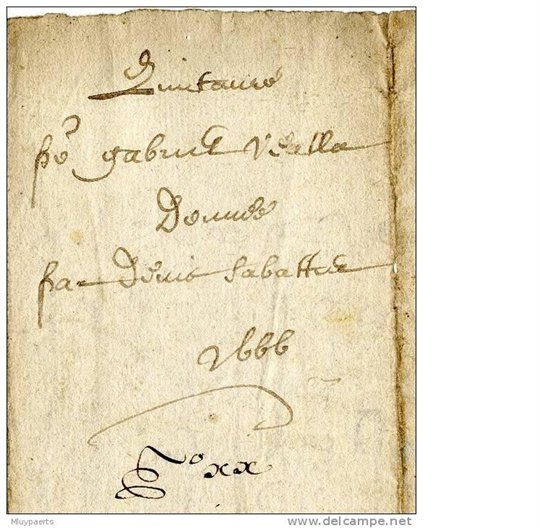 Manuscrit daté XVIIème Siècle latin, occitan ou vieux francais