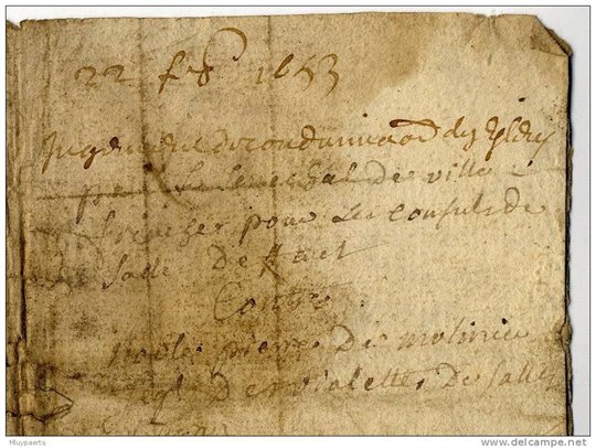 Manuscrit daté XVIIème Siècle latin, occitan ou vieux francais 2