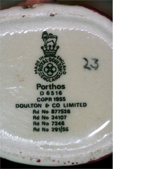 Porthos  Royal Doulton 2 1/2"