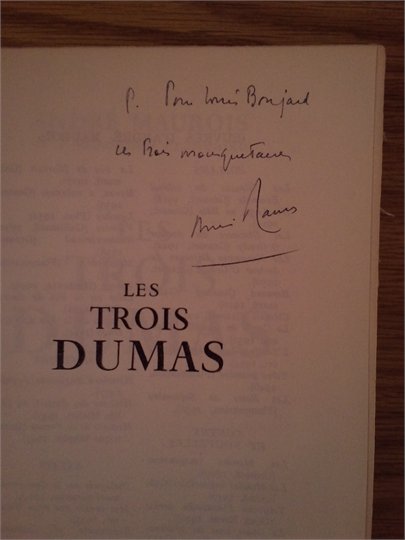 André Maurois "Les Trois Dumas"  avec envoi