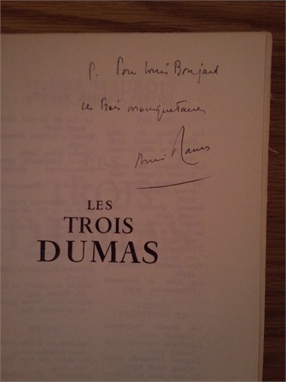 André Maurois "Les Trois Dumas"  avec envoi