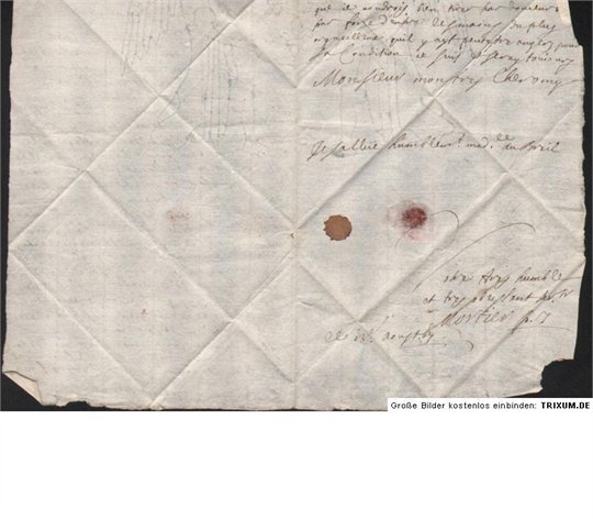 lettre ANGERS Bernard de Boismarais du Breil armée Colbert du Ronceray