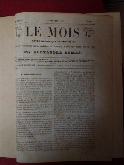 A.Dumas Le Mois   2e année, 1849