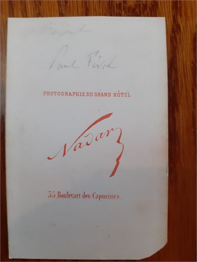 CDV Paul Feval par Nadar