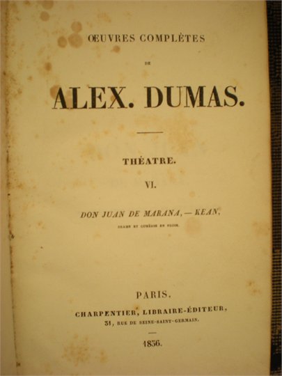 Dumas  Théatre 6 volumes 1834-1836