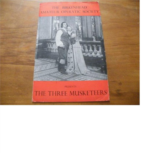 The Birkenhead Amateur Operatic Society, programme, The three Musketeers1953