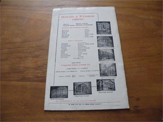 The Birkenhead Amateur Operatic Society, programme, The three Musketeers1953