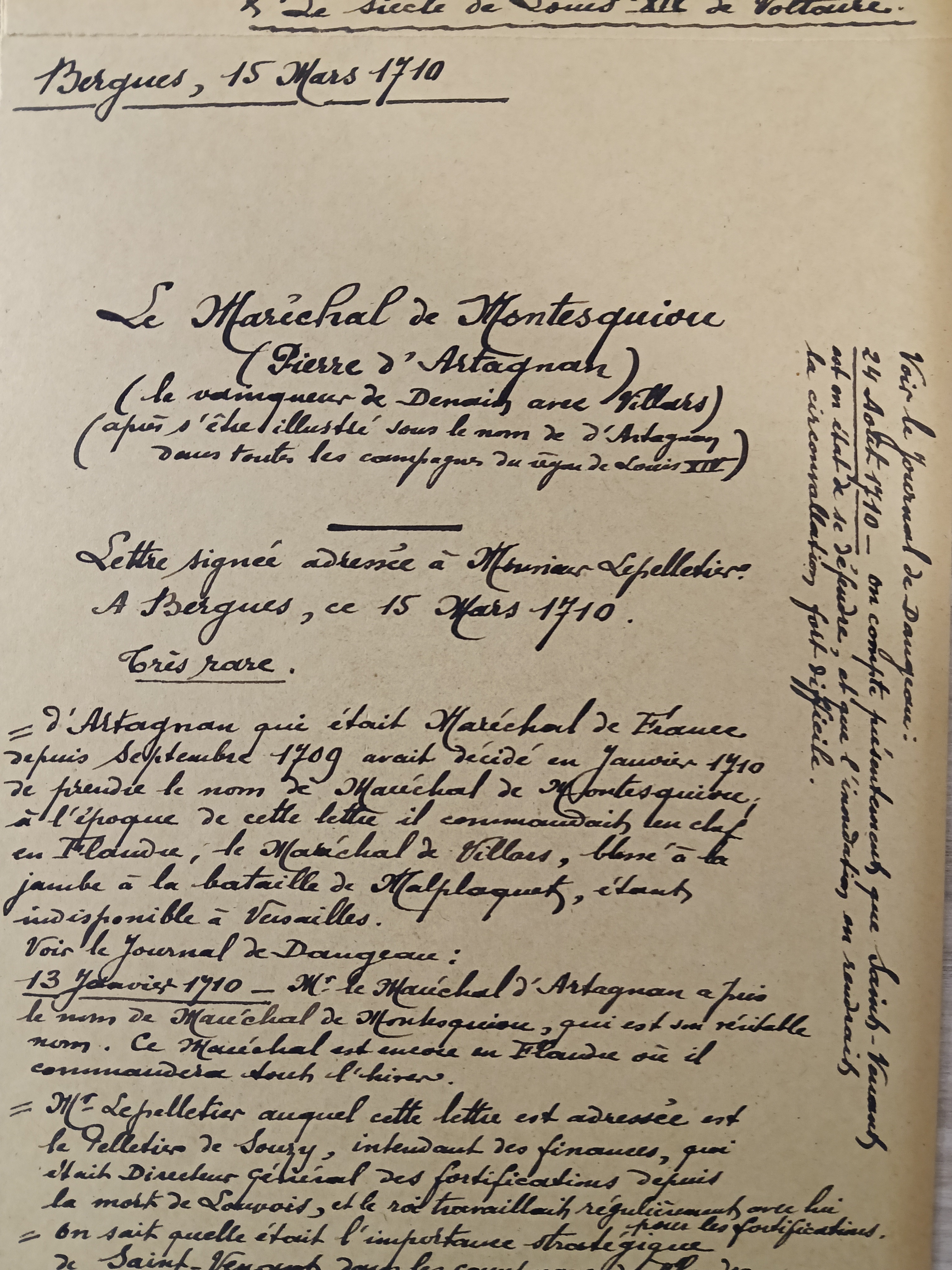 Montesquiou d'Artagnan   LAS 1710