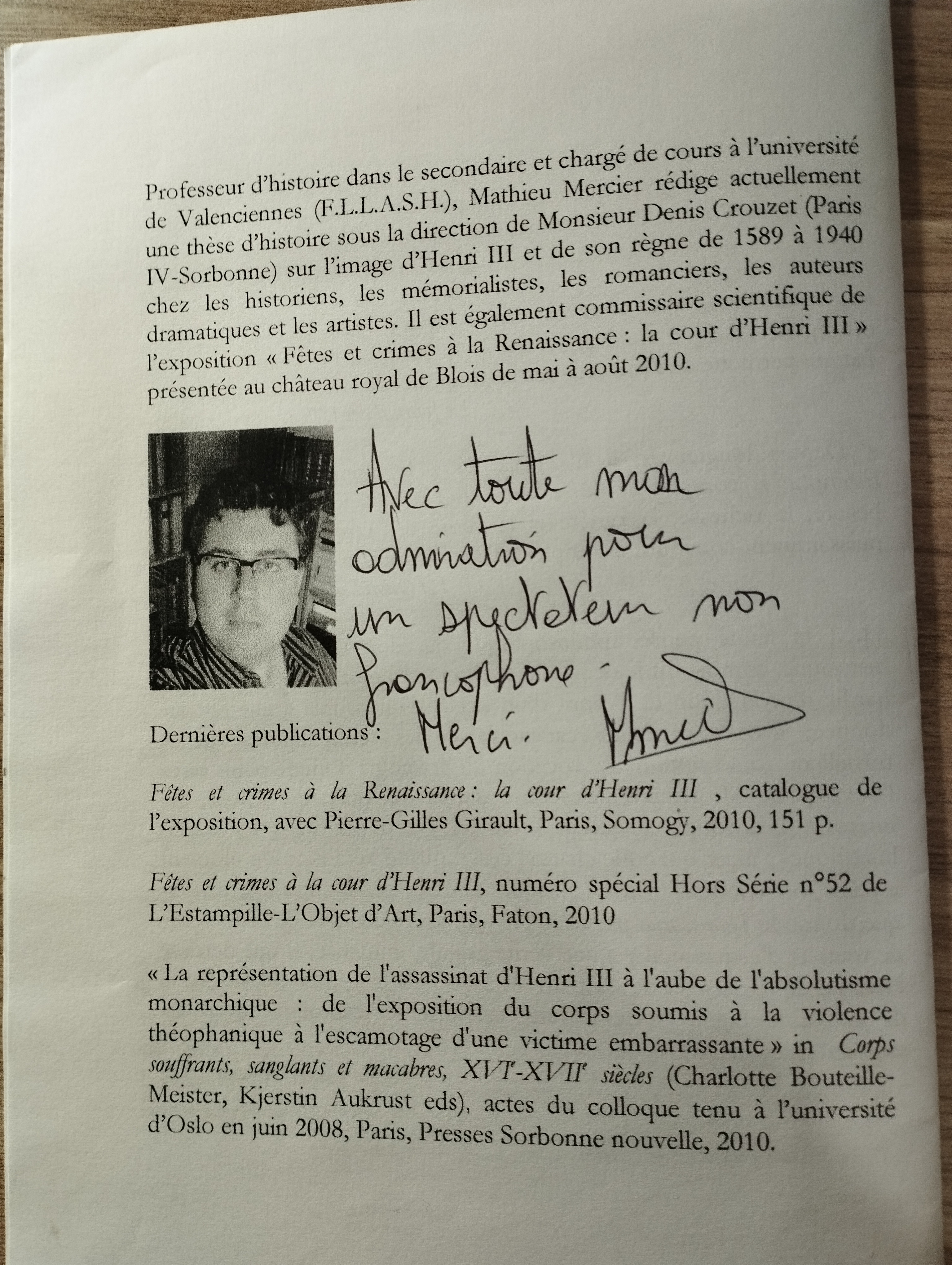 Affiche+afffiichette de Conference "Henri III ett sa cour" a musee Dumas