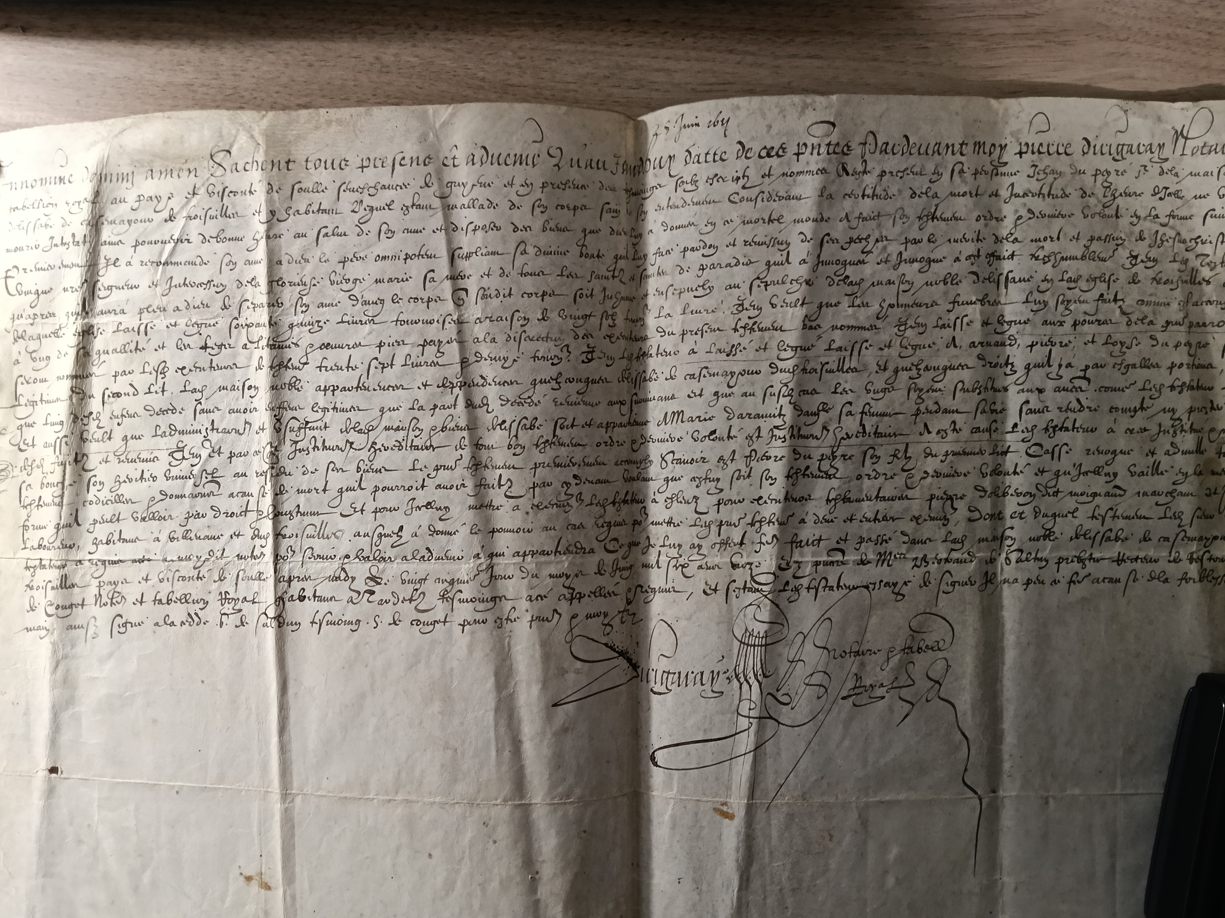 Jean du Peyre  Testament  1611