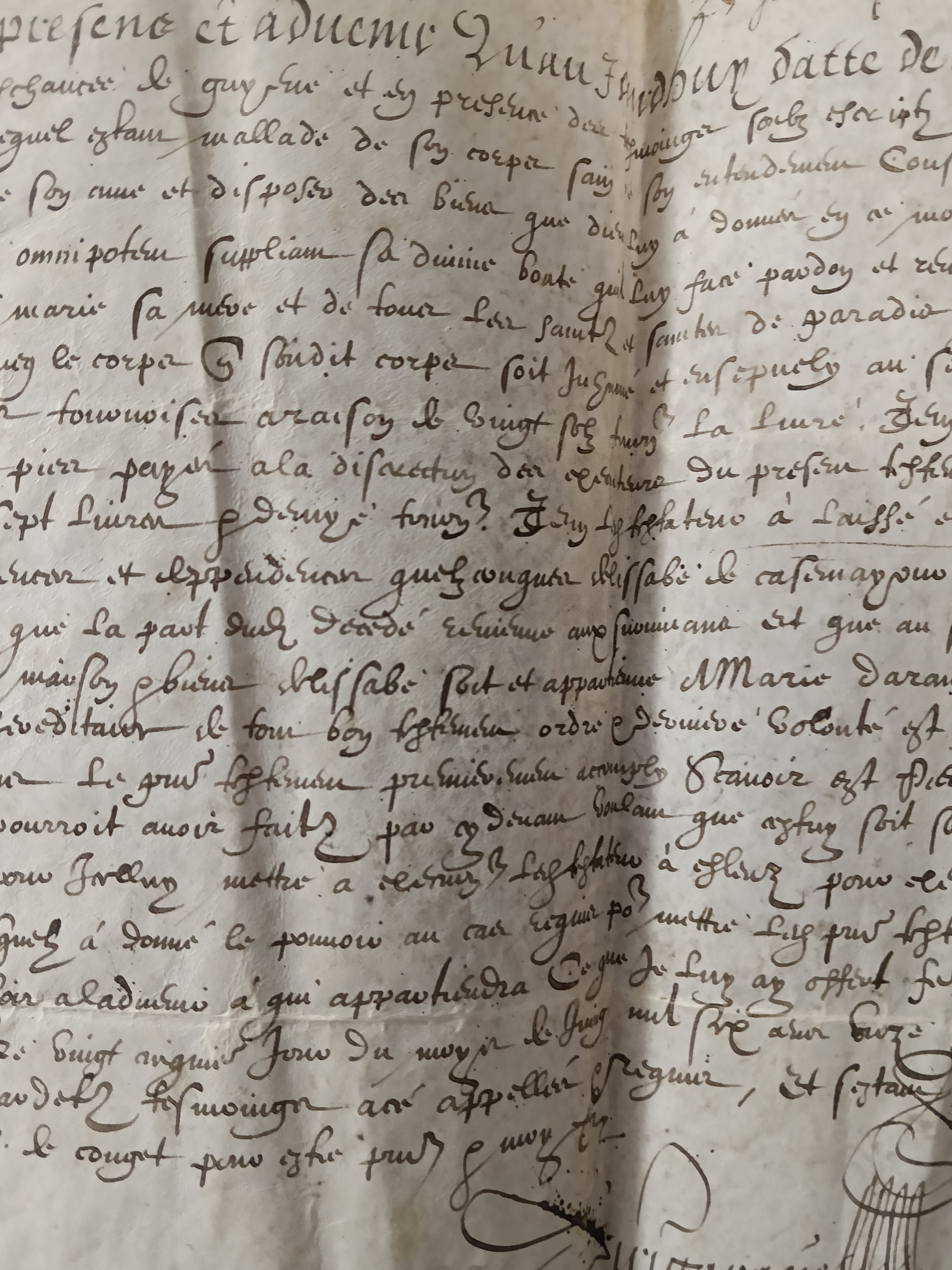 Jean du Peyre  Testament  1611