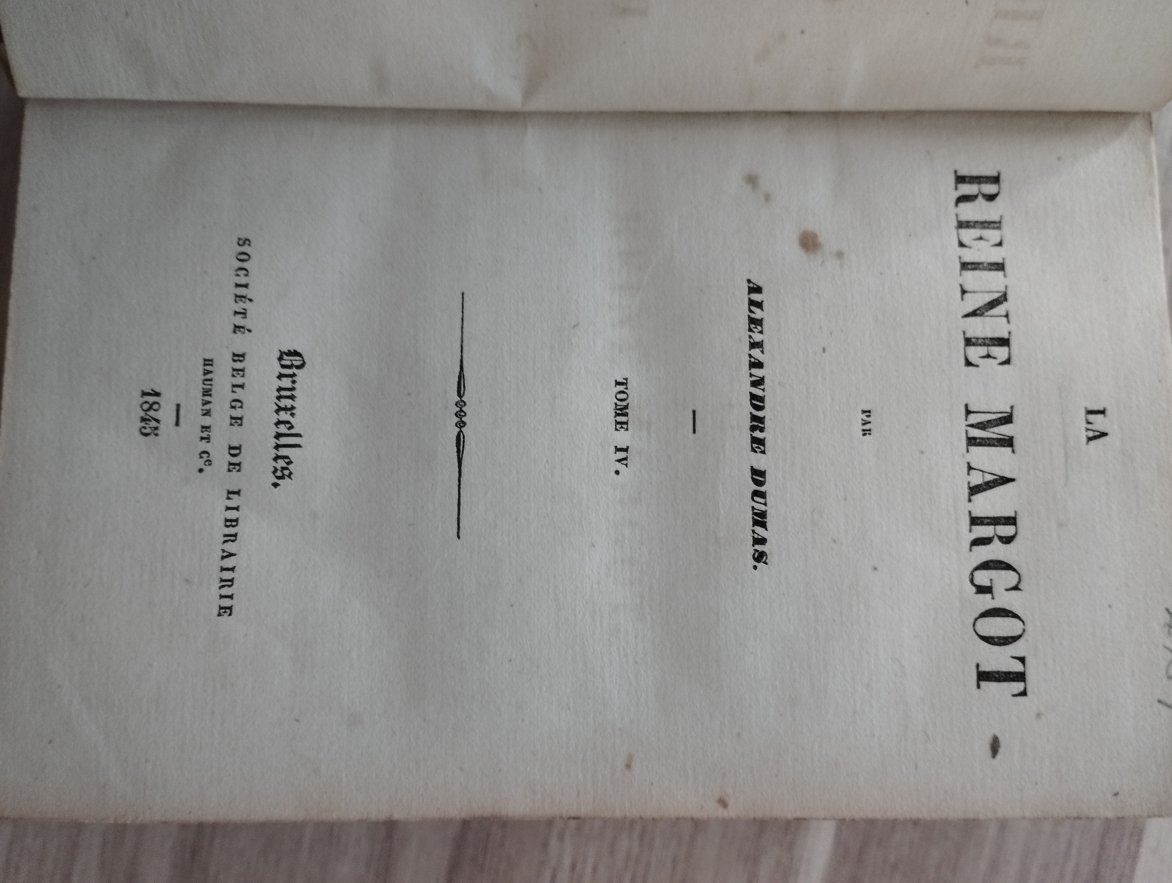 A.Dumas  La Reine Margot  (contrefacon 1845)