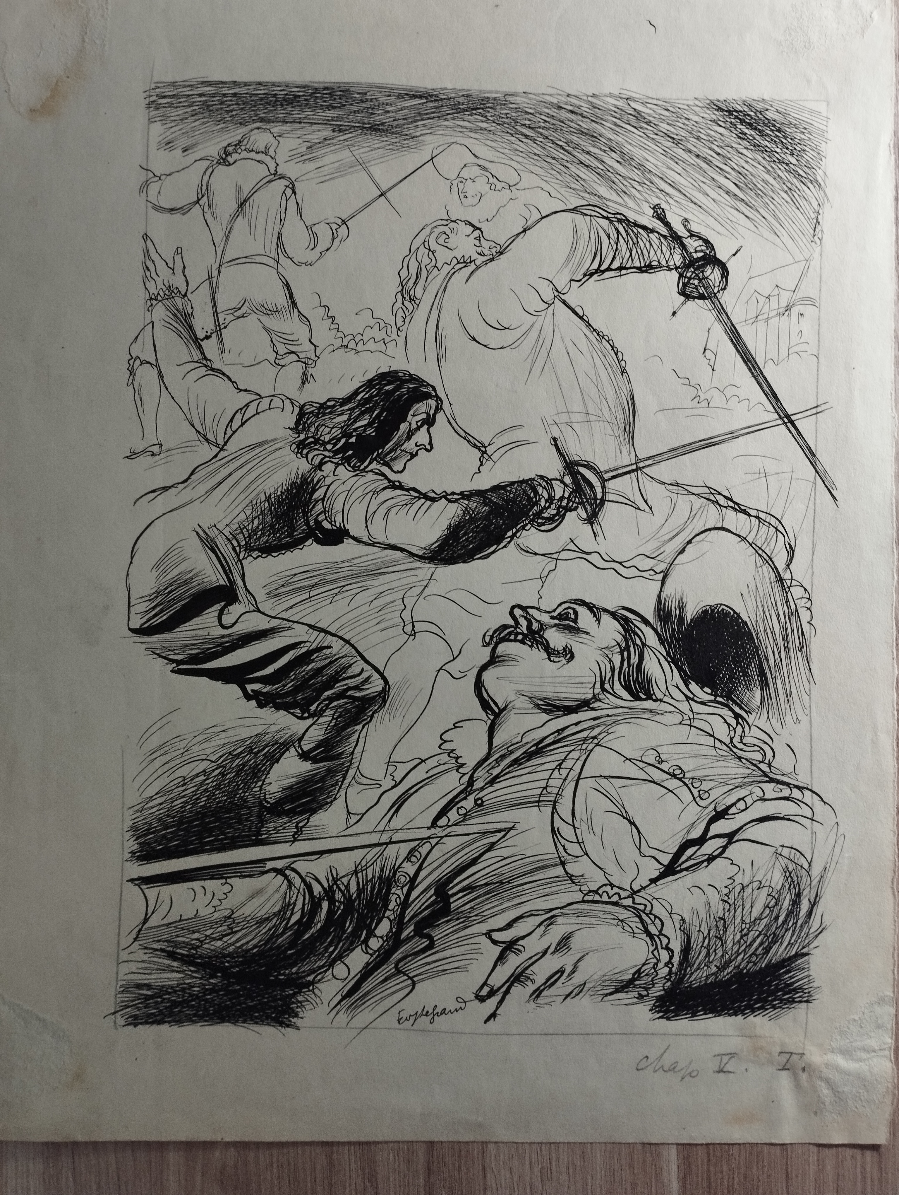 Edy Legrand  dessin original (pour The Three Musketeers)