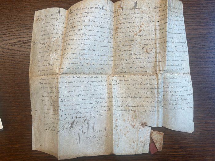 La Reine Margot  Document signé )avec quelques lignes autographes)