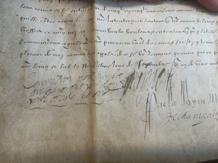 La Reine Margot  Document signé )avec quelques lignes autographes)
