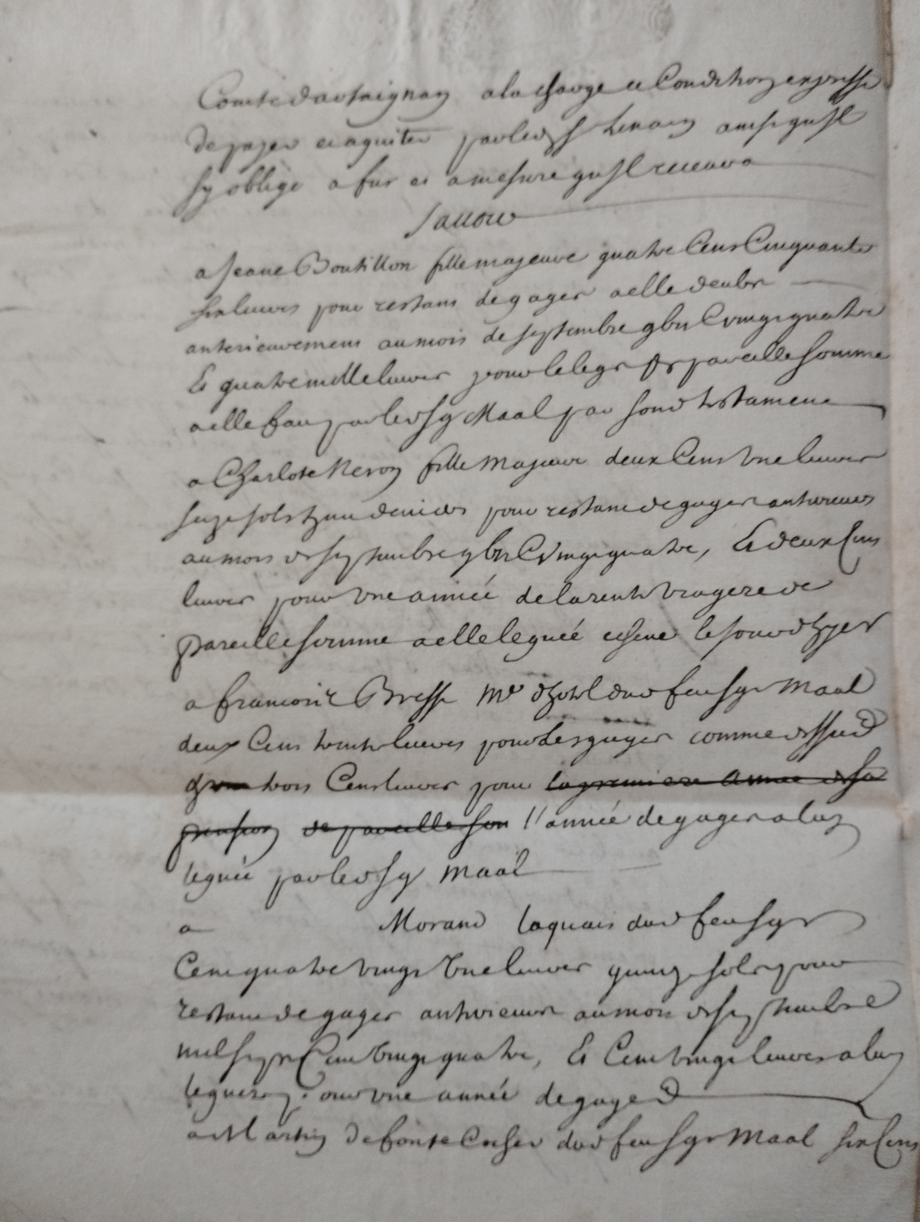 ACTE DE DELEGATION  par  le seigneur Paul d'Artagnan de Montesquiou