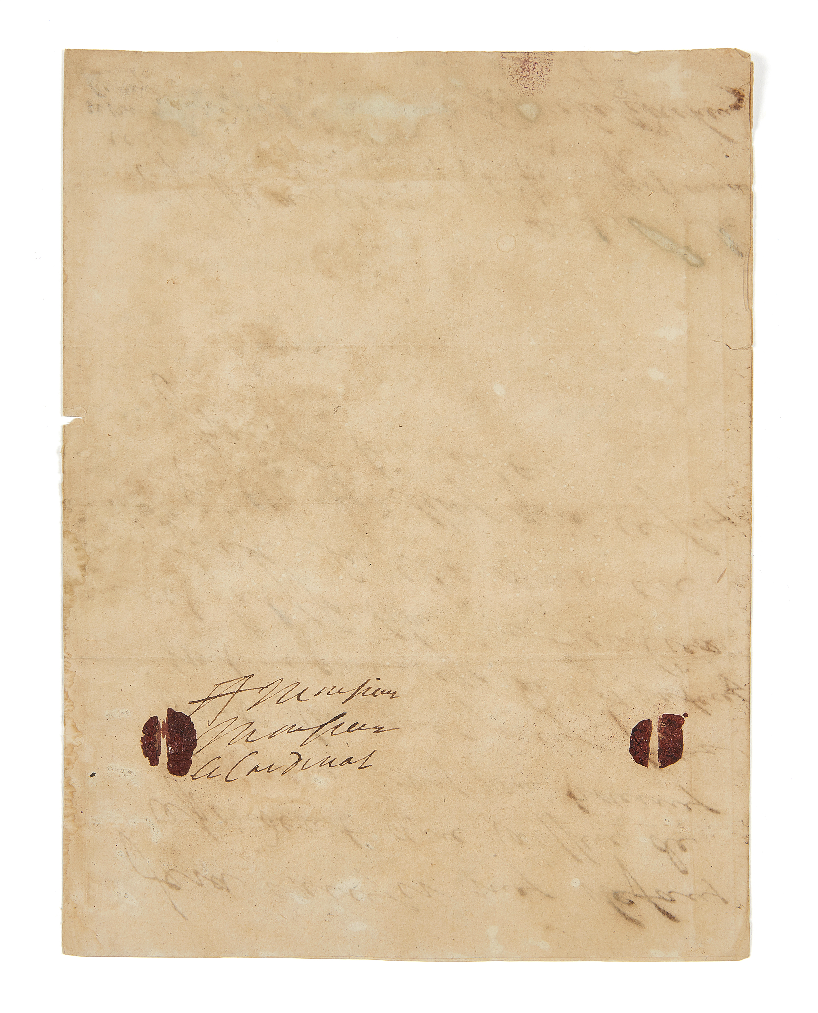 CHEVREUSE (Marie Aimée de Rohan dit, Duchesse de) Lettre autographe signée au Cardinal Mazarin.