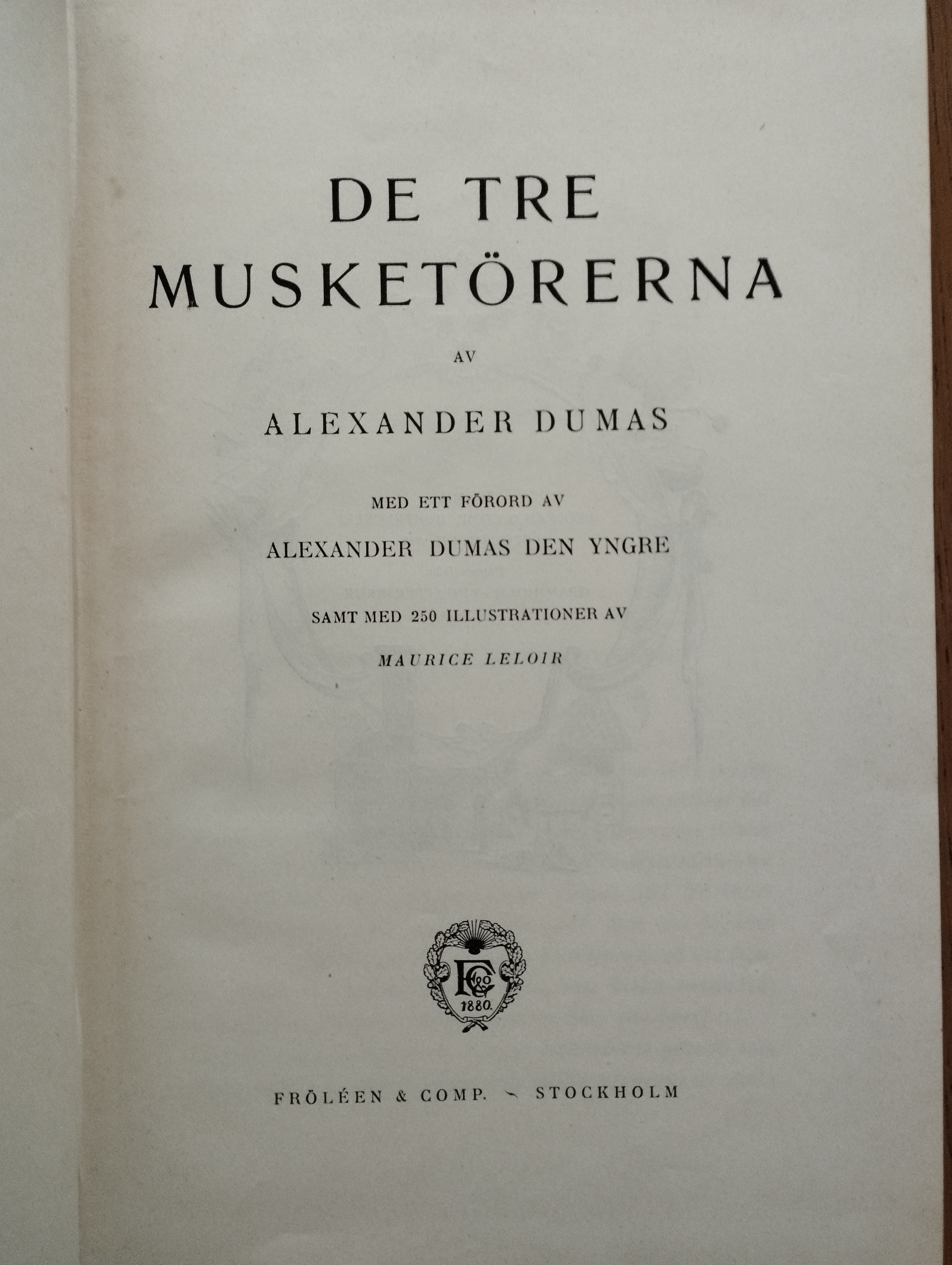 Dumas  De tre Musketörerna  (Schwedisch)