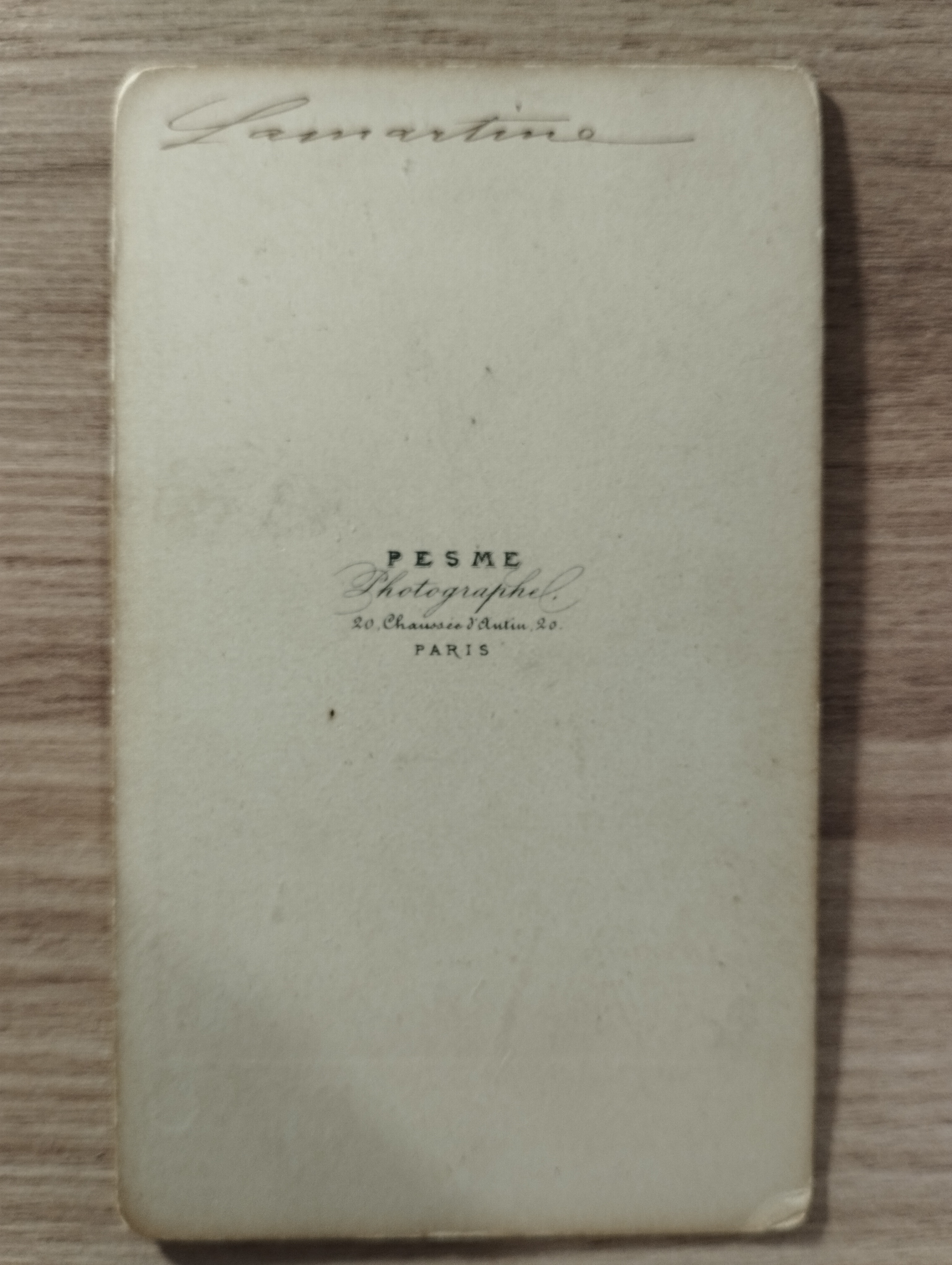CDV  Alphonse de Lamartine