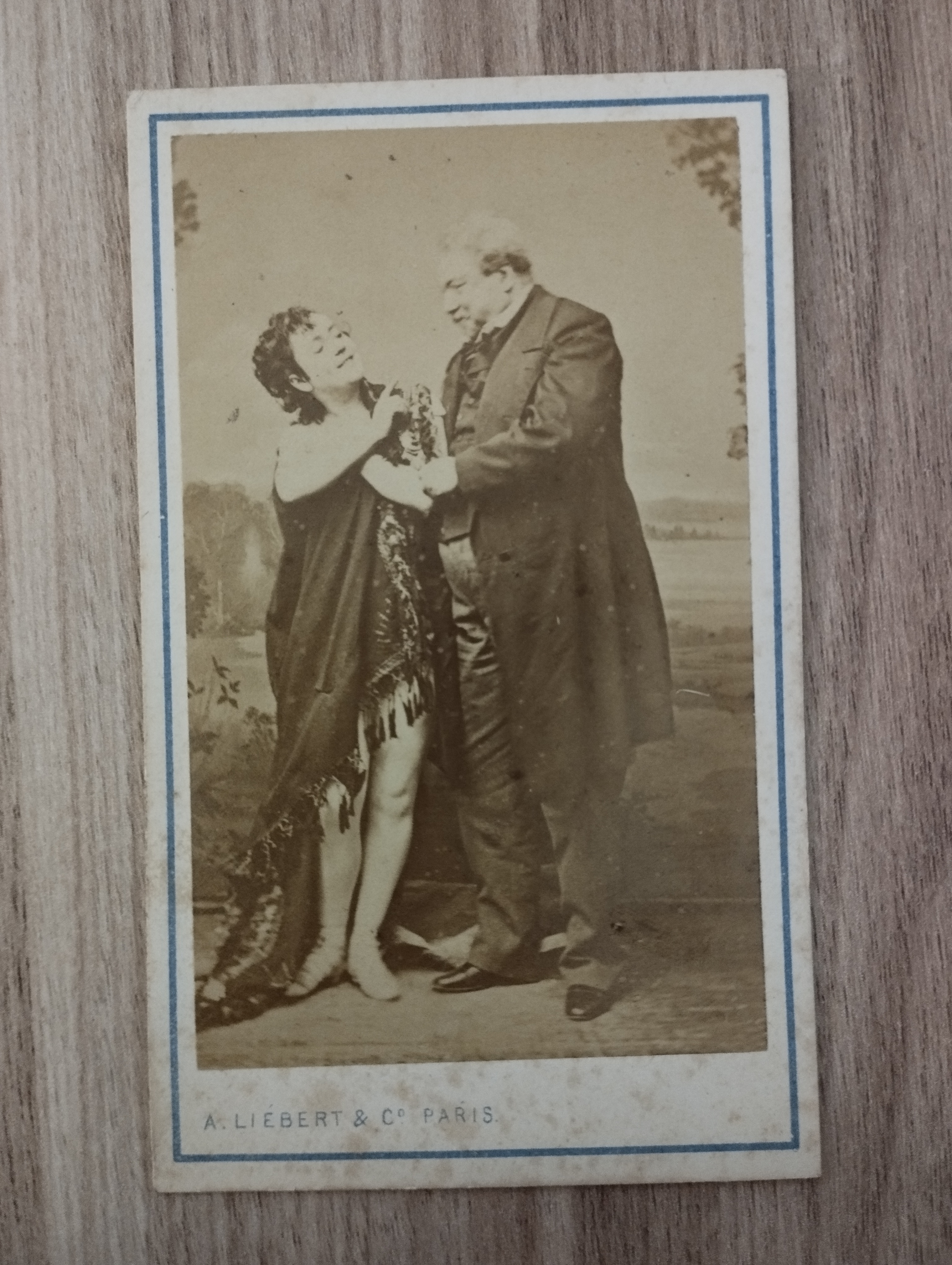 CDV PHOTO ALEXANDRE DUMAS ALBUMINEE ET ADAH MENKEN LIEBERT