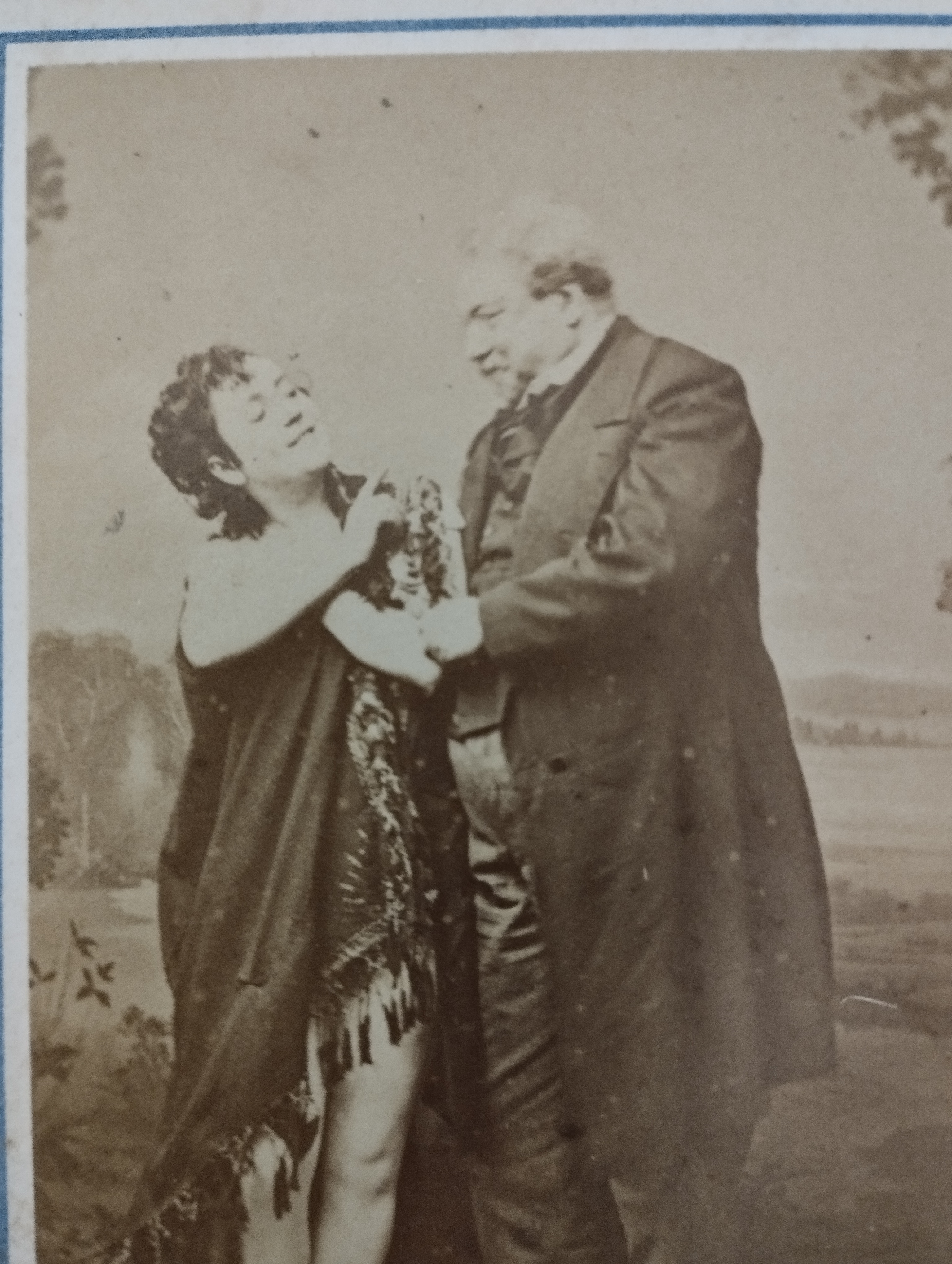 CDV PHOTO ALEXANDRE DUMAS ALBUMINEE ET ADAH MENKEN LIEBERT