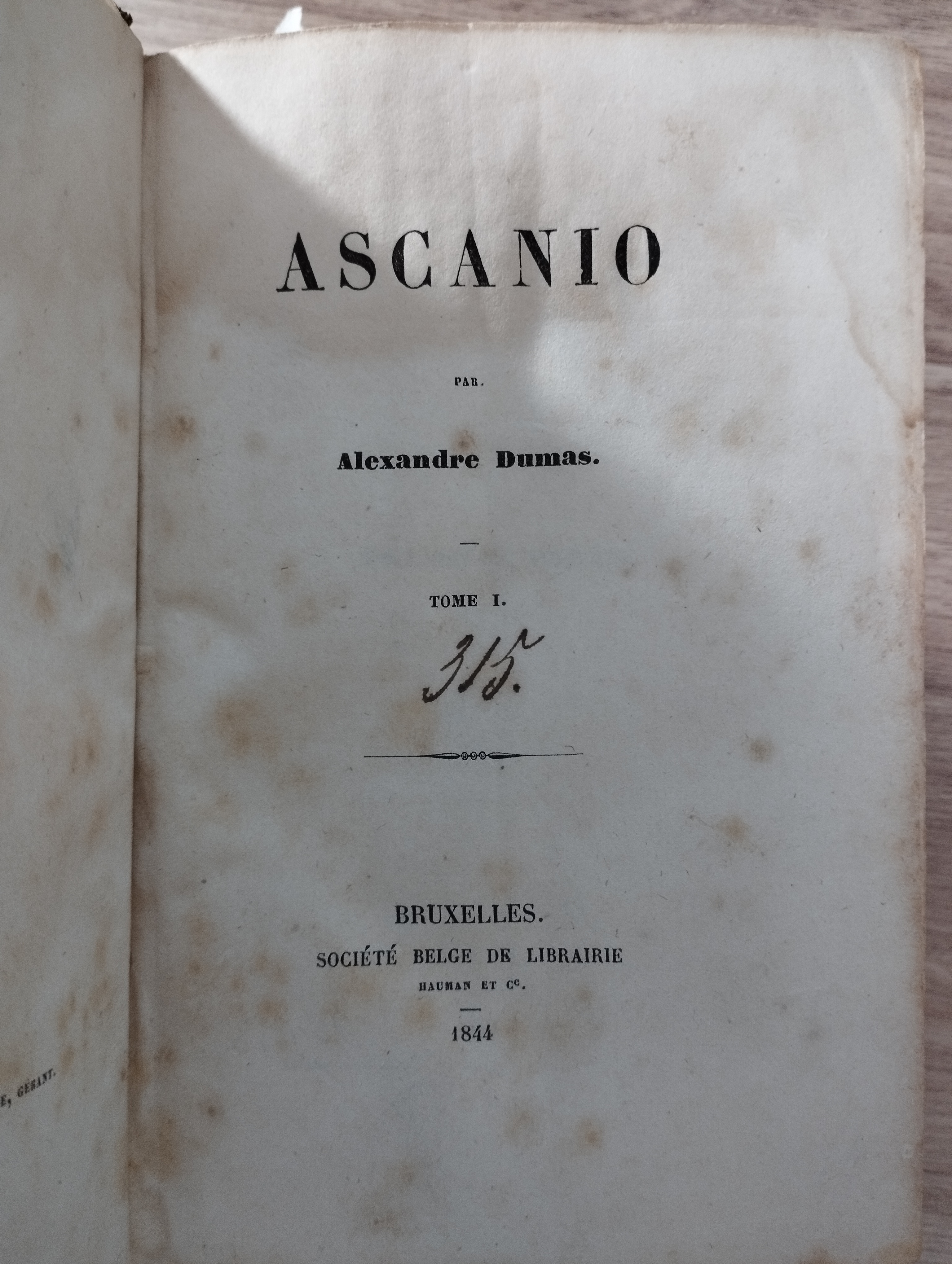 A.Dumas  Ascanio tt.1-3 (Bruxelles 1844)