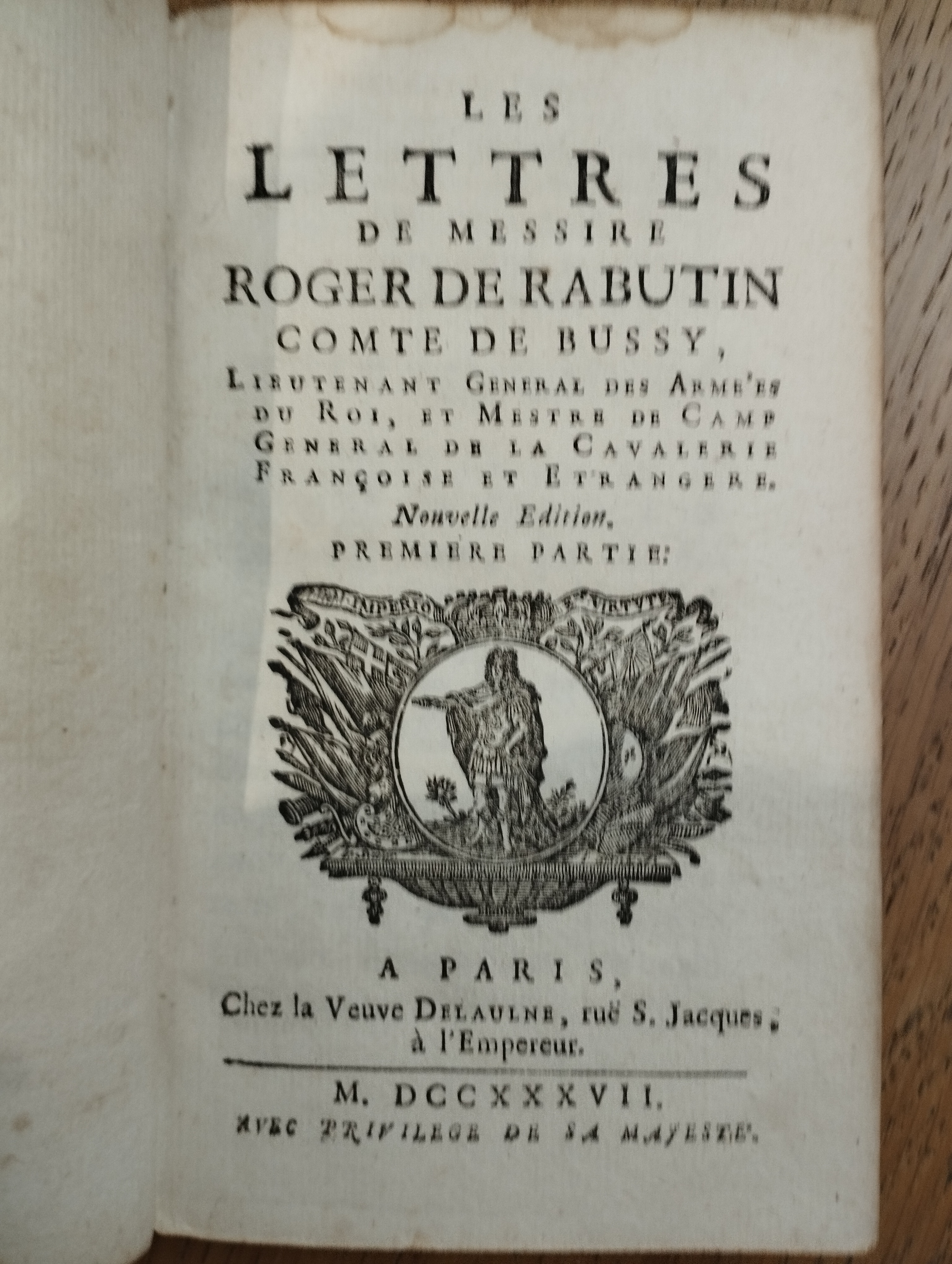 R.Rabutin  les lettres (pp. 1-3, 1737)