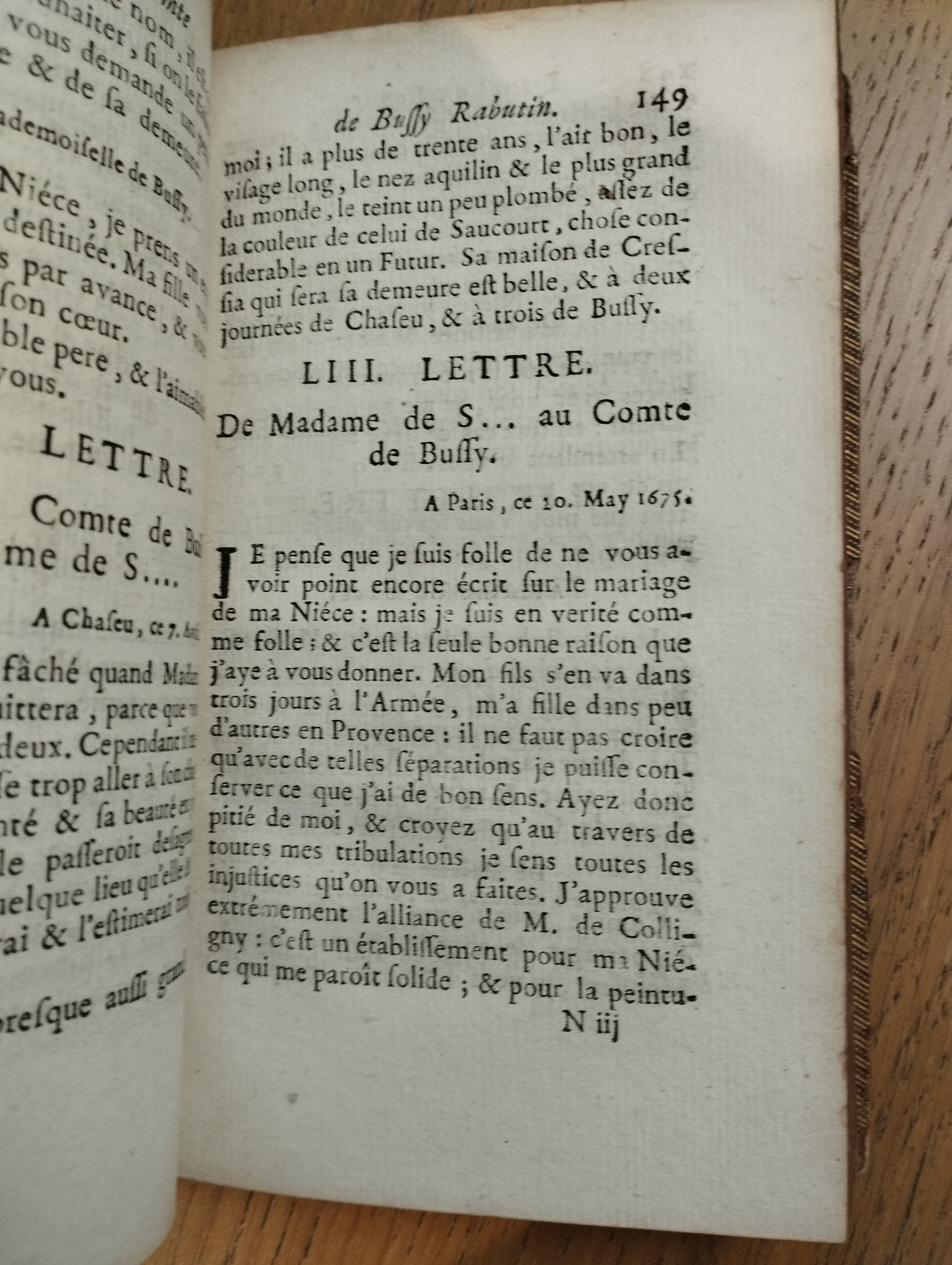 R.Rabutin  les lettres (pp. 1-3, 1737)